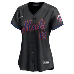 Women's New York Mets Francisco Lindor Nike Black Alternate Limited Player L